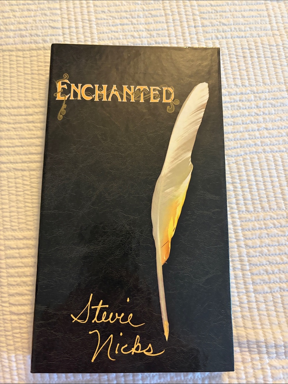 Enchanted Decorative Book-Style Accent in Black and Gold